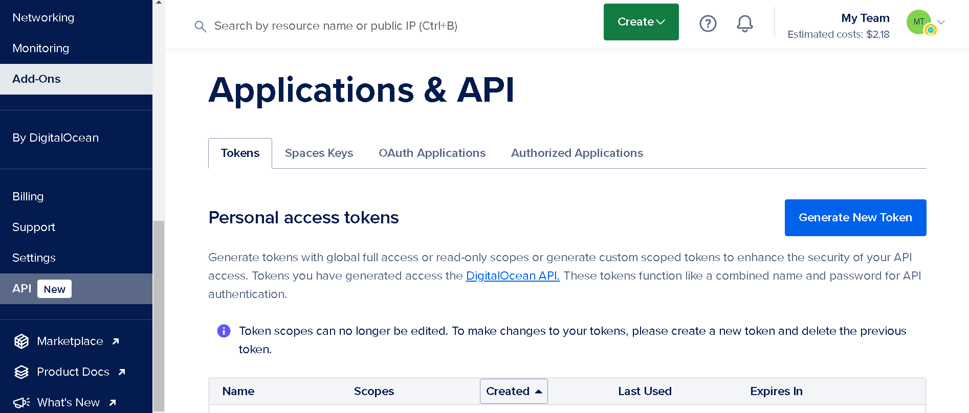 generate new token