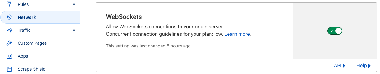 enable WebSockets