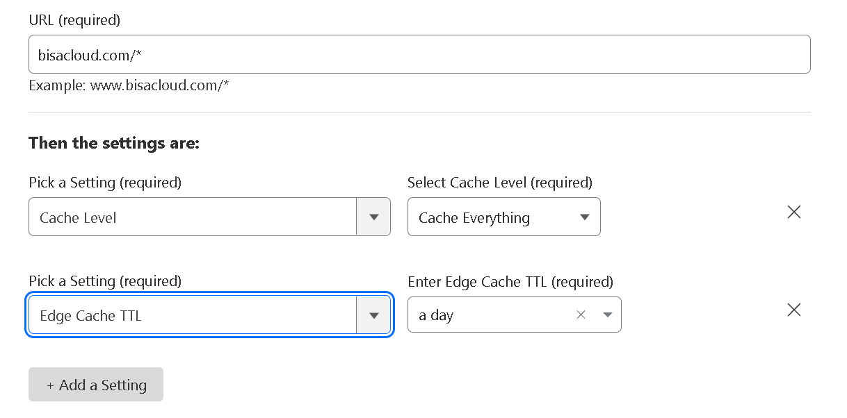 create Page Rules