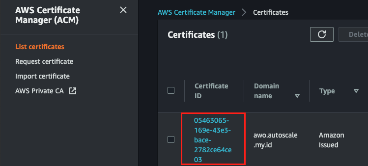 pilih certificate